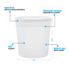 Translucent Disposable Containers # 16 oz. - Case of 100