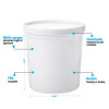 White Disposable Containers # 64 Oz. - Case of 50