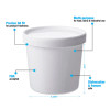 Round Tubs With Covers # 64 Oz. / 1/2 Gal.