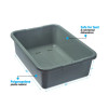 Poly Tote Boxes # 21 x 15.5 x 7 / 6 Gallons - Case of 6