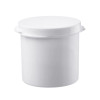 1 Oz. Poly-Cons With Attached Lid # White, 1 1/2 Dia. x 1 1/2 H - Pkg/100