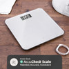 Greater Goods Digital AccuCheck Bathroom Scale for Body Weight, Designed in St Louis, Ash Grey