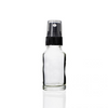 15ml Clear Euro Dropper Bottle w/ Black Fine Mist Sprayer