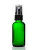 30 mL Green glass euro dropper bottle w/ Black Fine mist Sprayer