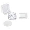 5ml Square Clear Concentrate Jars with White Lids - pack of 250