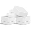 (200 Pack) 5ml Thick White Glass Square Cube Containers with White Child Resistant Lids - Concentrate Jars for Oil, Lip Balm, Wax, Cosmetics