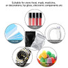 Smell Proof Bags - 100 Pack 3 x 4 Inch Resealable Mylar Bags Foil Pouch Flat Bag with Clear Window Black