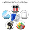 100 Pack Smell Proof Bags - 3 x 4 Inch Resealable Mylar Bags Foil Pouch Flat Bag with Clear Window Blue