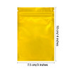 100 Pack Smell Proof Bags - 3 x 4 Inch Resealable Mylar Bags Foil Pouch Flat Bag with Front Window Golden