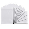 100 Pack Smell Proof Bags - 3 x 4 Inch Resealable Mylar Bags Foil Pouch Flat Bag with Clear Window White