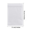 100 Pack Smell Proof Bags - 3 x 4 Inch Resealable Mylar Bags Foil Pouch Flat Bag with Clear Window White