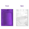 Mylar Bags for Food Storage - 100 Pack 3.3 x 5.1 Inch Resealable Smell Proof Bags Foil Pouch Flat Bag with Front Window Purple