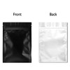 Smell Proof Bags - 100 Pack 3.3 x 5.1 Inch Resealable Mylar Bags Foil Pouch Flat Bag with Clear Window Black