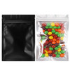 Smell Proof Bags - 100 Pack 4 x 6 Inch Resealable Mylar Bags Foil Pouch Flat Bag with Clear Window Black