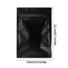Smell Proof Bags - 100 Pack 5.9 x 8.7 Inch Resealable Mylar Bags Foil Pouch Flat Bag with Clear Window Black