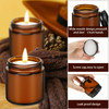 24 Pcs Glass Candle Jars with Lids Bulk, 4 oz Amber Round Empty Candle Container Tins for Making Candles, Dishwasher Safe and Leakproof, Candle Holder Containers for DIY Crafts (Black)