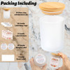 20 Pack Candle Jars with Lids and Sticky Labels, Candle Jars for Making Candles, Thick Glass Candle Jars for Hand Candle Making DIY Craft (Frosted Clear)