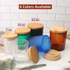12 Pack 10 oz Clear Glass Candle Jars with Lids and Candle Making Kits - Bulk Empty Candle Jars for Making Candles - Spice, Powder Containers.