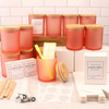 12 Pack 12 oz Matte Pink Glass Candle Jars with Lids and Candle Making Kits - Bulk Empty Candle Jars for Making Candles - Spice, Powder Containers.