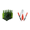 Home Brew Ohio 6 Gallon Bottle Set: Green Claret/Bordeaux (36 Bottles) & Portuguese Double Lever Corker