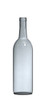 North Mountain Supply 750ml Glass Bordeaux Wine Bottle Flat-Bottomed Cork Finish - Case of 12 - Flint/Clear