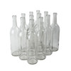 FastRack - W5 Wine Bottles, Bordeaux Liquor Bottles, Clear Wine Bottles, 750 ml Empty Bottles, Empty Bottles for Drinks, Clear/Flint Bordeaux Wine Bottles, 12 per Case & Portuguese Double Lever Corker