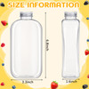 24 Pack Plastic Bottles with Caps, Clear Juice Bottles Flat Water Bottle Plastic Flask Bottle Reusable Mini Beverage Container for Drinks, Milk, Tea, Alcohol, Liquor (17 oz)