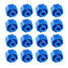 SQXBK 50PCS Simple Syringe Tip Cap Dispensing Tip Cap Syringe Lock Cap Blue Plum Style Plug Convex for Infusion Tube and Laboratory Supply