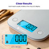 Food Kitchen Scale, Digital Weight Grams and oz for Cooking, Baking, Meal Prep, and Diet, Medium, Gray