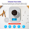 Food Kitchen Scale, Digital Weight Grams and oz for Cooking, Baking, Meal Prep, and Diet, Medium, Gray