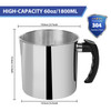 SAEUYVB Candle Making Pouring Pot 60oz Stainless Steel Wax Melting Pot with Heat-Resistant Handle and Dripless Pouring Spout for Candle Making¬?60oz