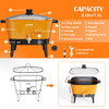 VOISEN Wax Melter for Candle Making, 8Qts Candle Wax Melting Pot with Spout for Soy Wax Soap Base, Electric Wax Melter for Candle Making with Temp Control, Easy Pour,Non-Stick(Orange)