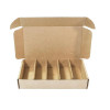 Kraft Corrugated Box with 5 Dividers (Fits 5,  1 and 2 oz. Boston Round or Euro Bottles)-pack of 25