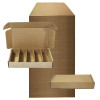Kraft Corrugated Box with 5 Dividers (Fits 5,  1 and 2 oz. Boston Round or Euro Bottles)-pack of 25