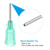 18Ga x 0.5 Inch Dispensing Needle Tips, 50Pcs Stainless Steel and Plastic Glue Needle Tube Blunt Tips with Luer Lock for Glue Oil Applicator, Green
