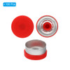 13mm Flip Off Caps, 100 Pcs Flip Off Caps Flip Off Seals Flip Off Vial Seals Plastic Aluminum Caps Cover for Glass Vial, Red
