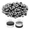 13mm Flip Off Caps, 100 Pcs Flip Off Caps Flip Off Seals Flip Off Vial Seals Plastic Aluminum Caps Cover for Glass Vial, Black
