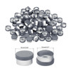 13mm Flip Off Caps, 100 Pcs Flip Off Caps Flip Off Seals Flip Off Vial Seals Plastic Aluminum Caps Cover for Glass Vial, Grey