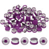 13mm Flip Off Caps, 100 Pcs Flip Off Caps Flip Off Seals Flip Off Vial Seals Plastic Aluminum Caps Cover for Glass Vial, Purple