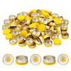 20mm Flip Off Caps, 100 Pcs Flip Off Caps Flip Off Seals Flip Off Vial Seals Plastic Aluminum Caps Cover for Glass Vial, Yellow