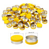 20mm Flip Off Caps, 100 Pcs Flip Off Caps Flip Off Seals Flip Off Vial Seals Plastic Aluminum Caps Cover for Glass Vial, Yellow