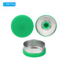 20mm Flip Off Caps, 100 Pcs Flip Off Caps Flip Off Seals Flip Off Vial Seals Plastic Aluminum Caps Cover for Glass Vial, Green