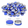 20mm Flip Off Caps, 100 Pcs Flip Off Caps Flip Off Seals Flip Off Vial Seals Plastic Aluminum Caps Cover for Glass Vial, Blue