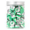 20mm Green Flip Top Caps-100 Pcs Aluminum-Plastic Green Caps for Glass Vial