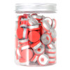 20mm Red Flip Top Caps-100 Pcs Aluminum-Plastic Red Caps for Glass Vial