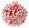 20mm Red Flip Top Caps-100 Pcs Aluminum-Plastic Red Caps for Glass Vial