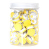 20mm Yellow Flip Top Caps-100 Pcs Aluminum-Plastic Yellow Caps for Glass Vial