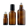 5ml Amber Euro Dropper Bottle with Metal Roller Ball and Black Cap