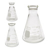 Corning Pyrex Erlenmeyer Flask Set with Rubber Stoppers - 3 Sizes - 50mL, 125mL, 250mL