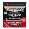 Hempvana Platinum Lidocaine Ultra-Strength Relief Cream, 4X Hemp, Numbs Aggravated Nerves, Long-Lasting Relief for Back, Knees, Shoulders & More. AS-SEEN-ON-TV. Odor-Free, Non-Greasy. Works Fast